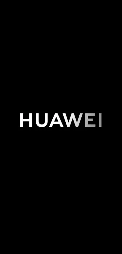 Huawei logo on a black background, minimalist design.