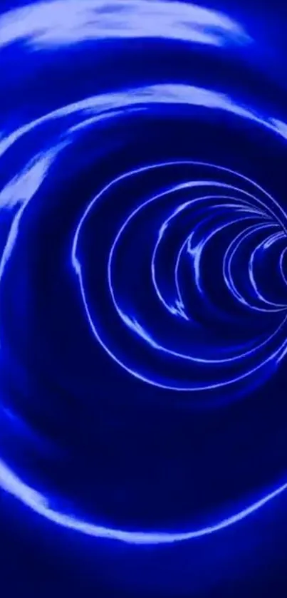 Hypnotic blue swirl design mobile wallpaper.