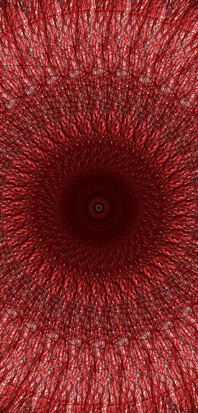 Hypnotic red mandala mobile wallpaper art.