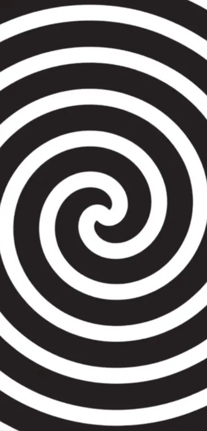 Black and white spiral optical illusion wallpaper.