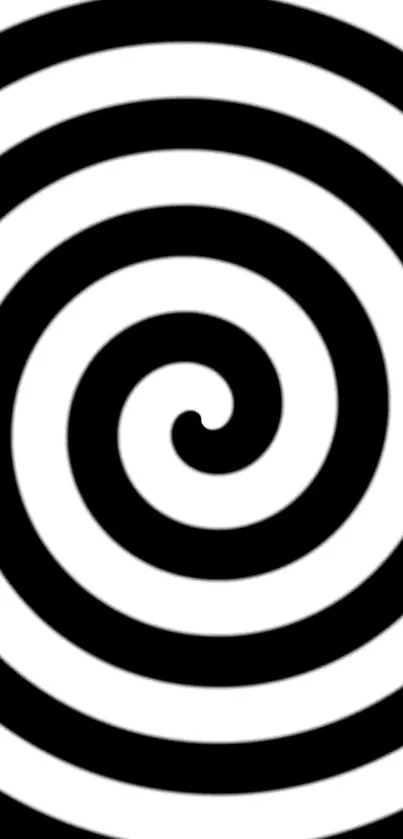 Black and white spiral design wallpaper for phones.