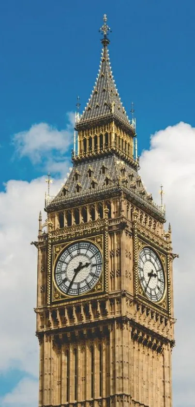 Big Ben towers under a clear blue sky in London, showcasing iconic architecture.