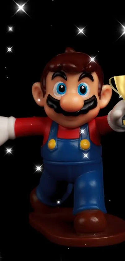 Mobile wallpaper featuring iconic character with dynamic pose on black background.
