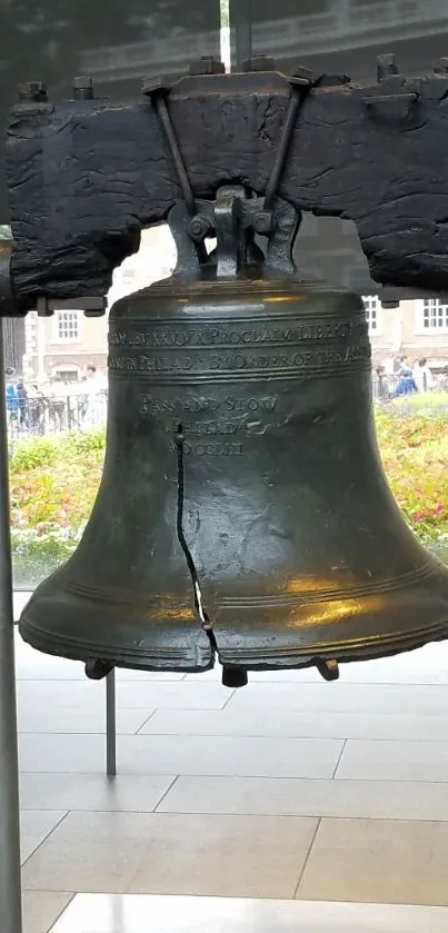 Mobile wallpaper of the iconic Liberty Bell in Philadelphia.