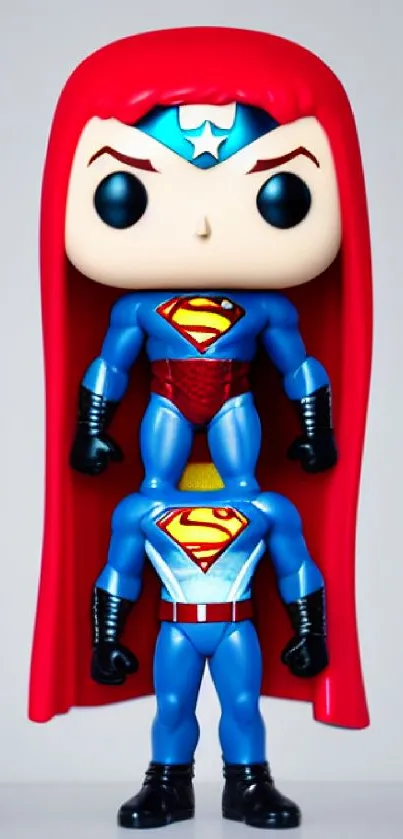 Colorful superhero toy figurine wallpaper for collectibles lovers.