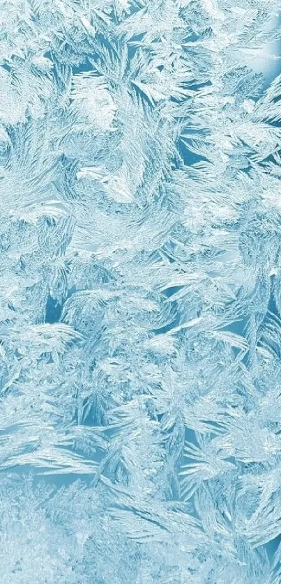 Frosty texture in icy blue hues, perfect for mobile wallpaper.