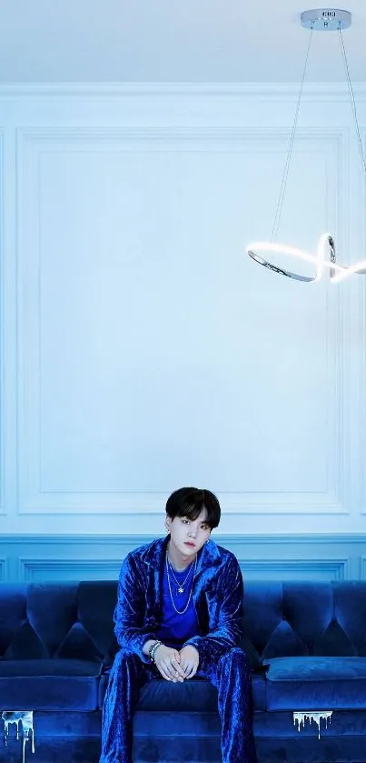 Indoor Blue Person Live Wallpaper