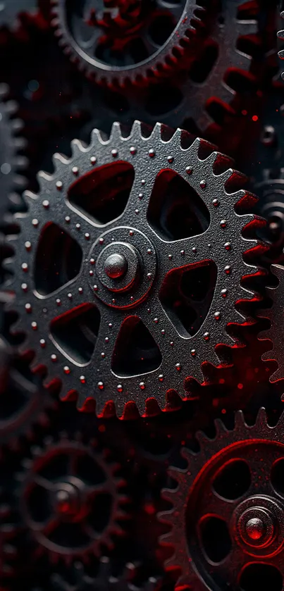 Detailed industrial gear abstract wallpaper.