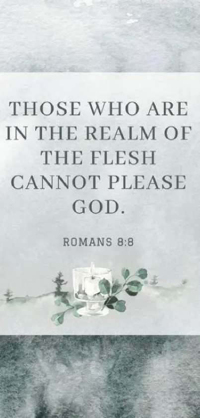 Romans 8:8 Bible verse on watercolor background.