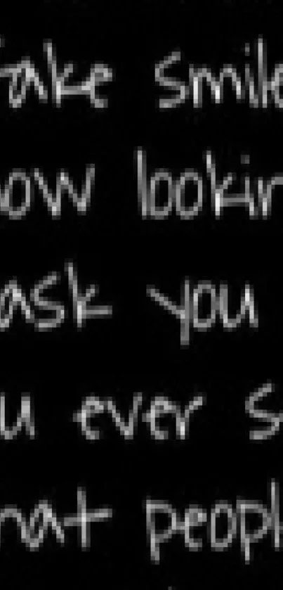 Inspirational quote text on a black background wallpaper.