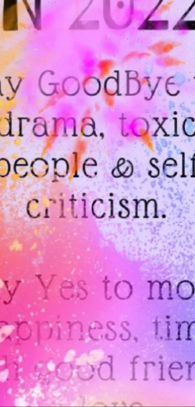 Colorful motivational quote wallpaper for your phone.