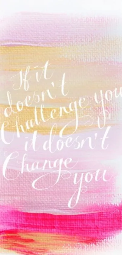 Colorful watercolor motivational quote wallpaper.