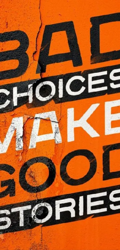 Vibrant orange wallpaper with an inspiring quote.