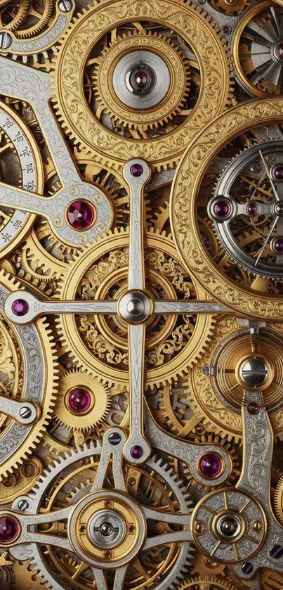 Intricate gears and steampunk design