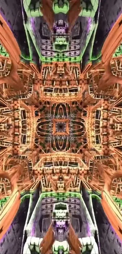 Intricate geometric pattern with vibrant colors