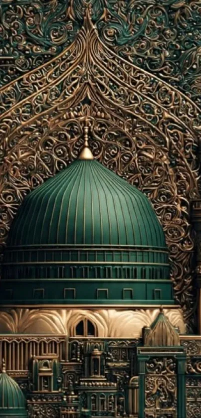 Intricate Islamic dome and minaret design