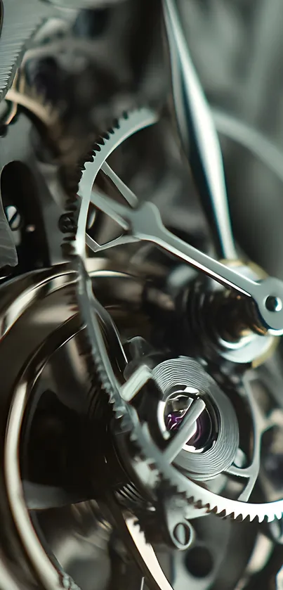 Close-up of intricate watch gears and mechanism.
