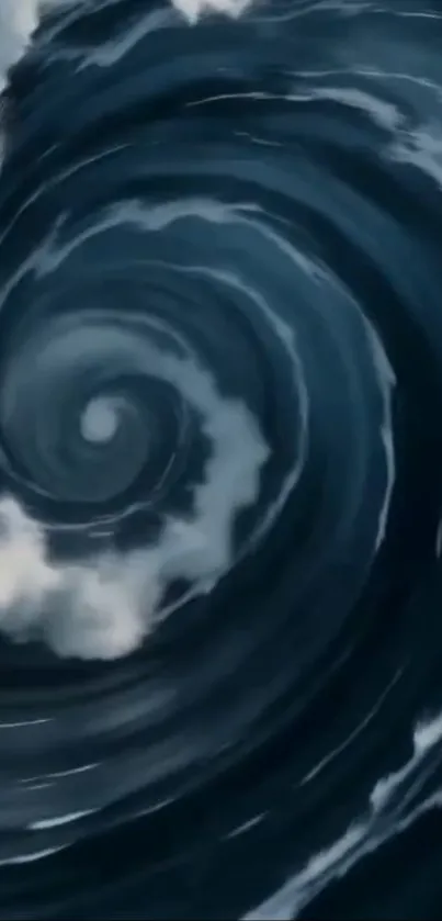 Mysterious swirling ocean design wallpaper.