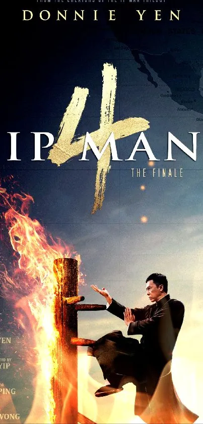 Ip Man 4 movie wallpaper with martial arts scene.