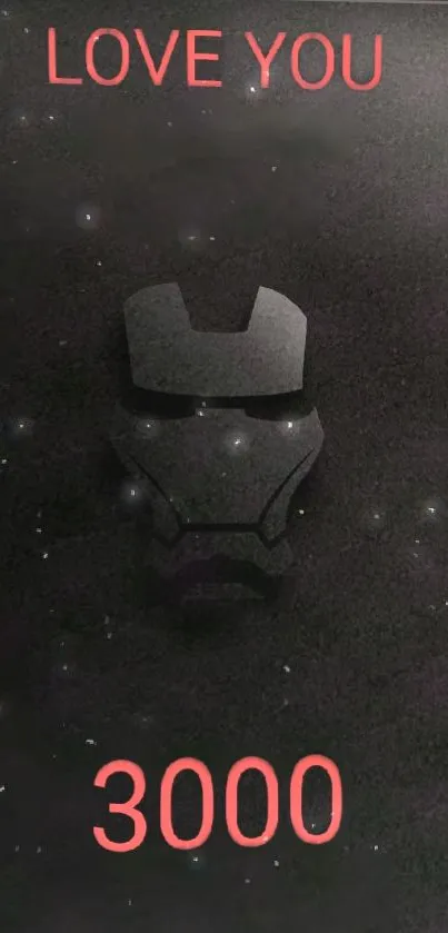 Iron Man wallpaper with Love You 3000 text.