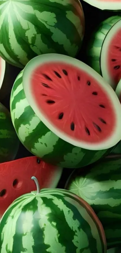 Juicy watermelon slices with vibrant colors.