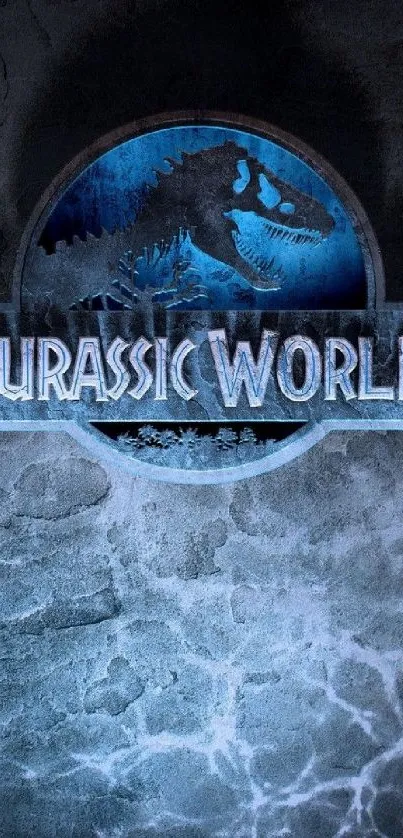 Jurassic logo on textured dark background wallpaper.