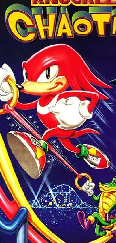 Knuckles Chaotix game cover art with vibrant characters and dynamic design.