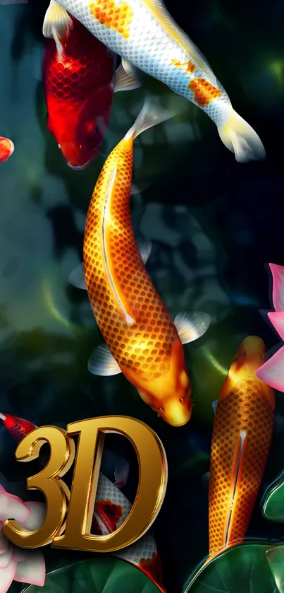 Koi Fish Pond 3D Wallpaper Live Wallpaper