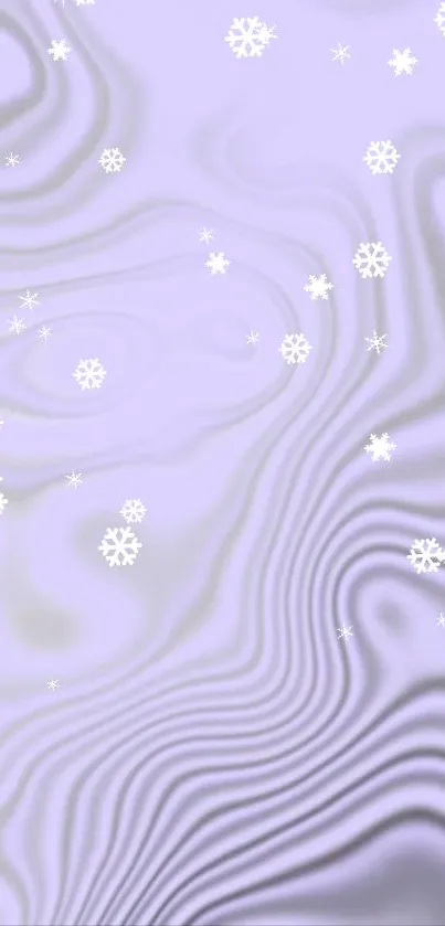 Lavender abstract wallpaper with snowflakes.