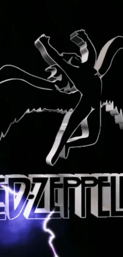 Led Zeppelin wallpaper with angel and lightning.