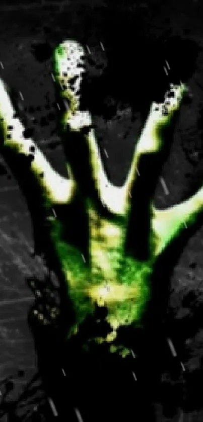 Left 4 Dead wallpaper with green zombie hand in dark grunge style.