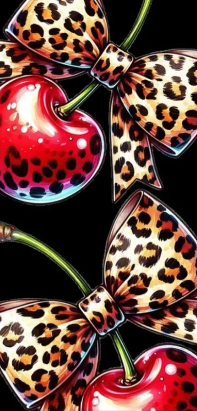 Leopard print cherry with bold design
