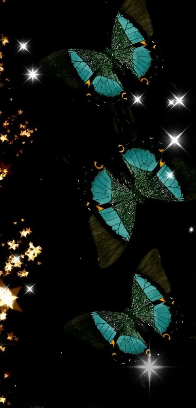 Light Black Butterfly Live Wallpaper