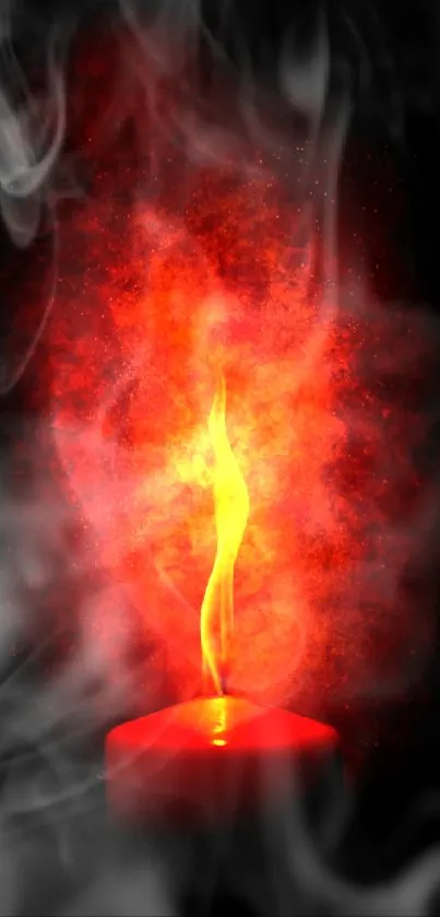 Lighting Orange Fire Live Wallpaper