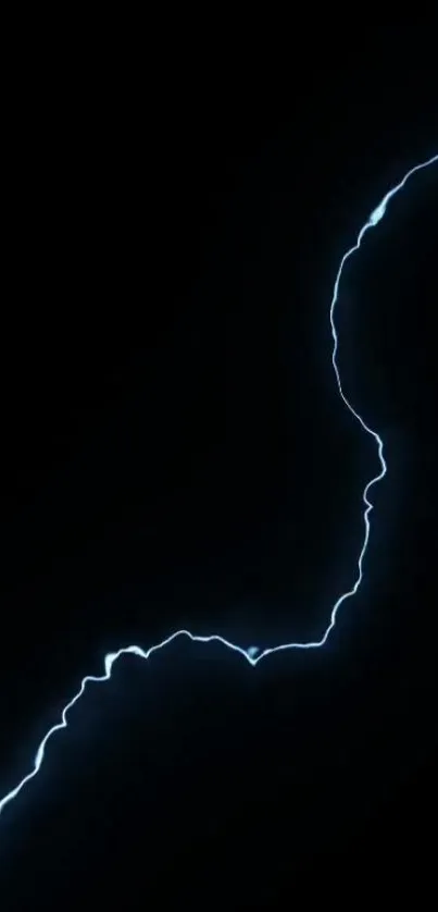 Lightning bolt on a black background, mobile wallpaper.