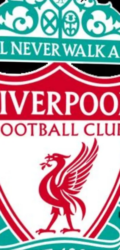 Liverpool FC crest mobile wallpaper in vibrant red.