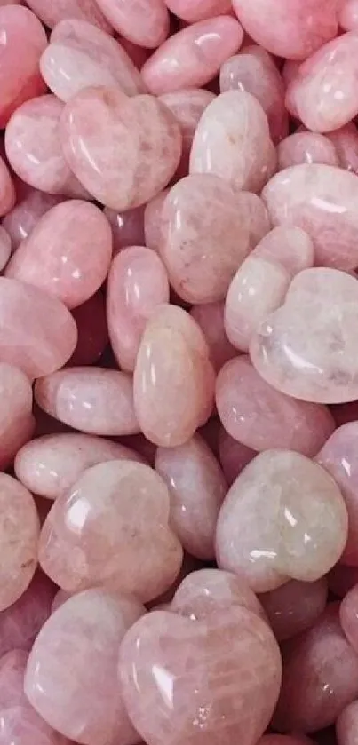 Heart-shaped pink stones mobile wallpaper