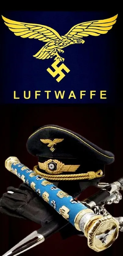 Luftwaffe emblem with military symbols