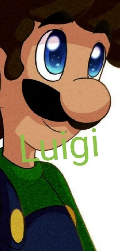 Cartoon image of Luigi in vibrant colors.