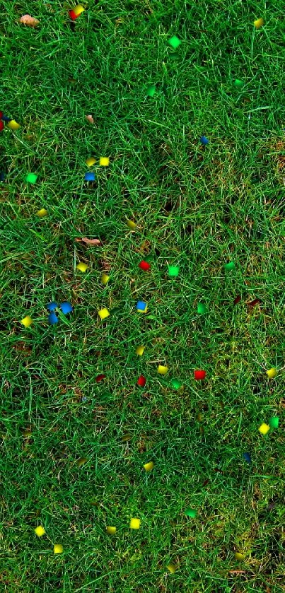 Vibrant green grass texture wallpaper for mobile phones.