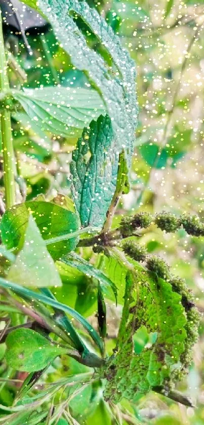 Vibrant green leaves and foliage mobile wallpaper.