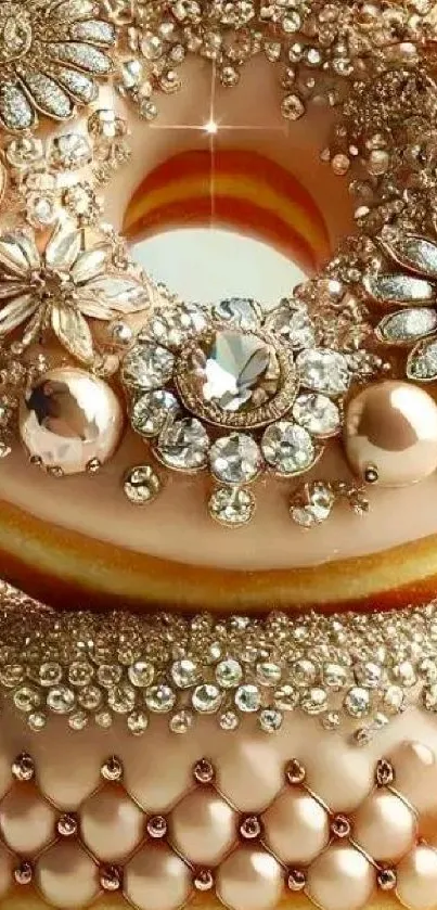 Luxurious donuts adorned with sparkling gems