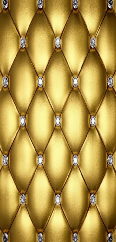 Gold diamond texture mobile wallpaper, luxurious and elegant design.