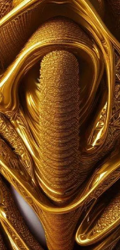 Gold abstract mobile wallpaper with intricate, luxurious design.