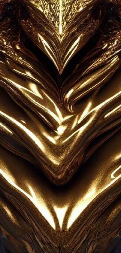 Luxurious gold abstract design mobile wallpaper.