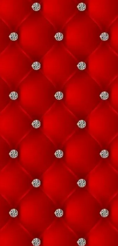 Luxurious red diamond-studded mobile wallpaper.