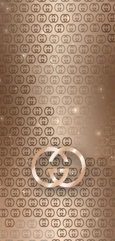 Luxury bronze mobile wallpaper with elegant geometric patterns.