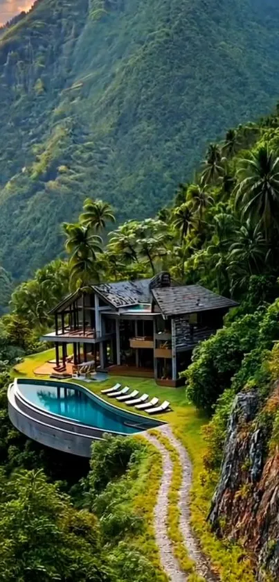 Luxury mountain retreat with pool and scenic view