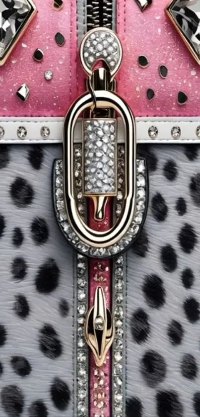 Luxury patterned wallpaper with gems and chic design.