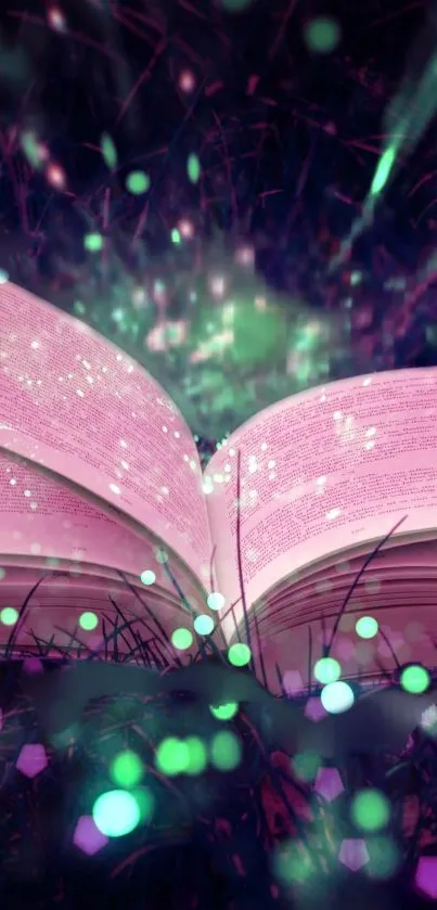 Magical book with glowing pages and mystical ambience.